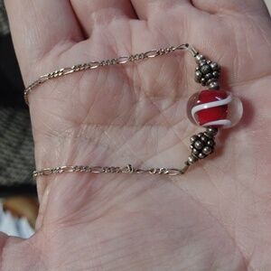 🌟 925 Sterling Silver Glass Bead Necklace